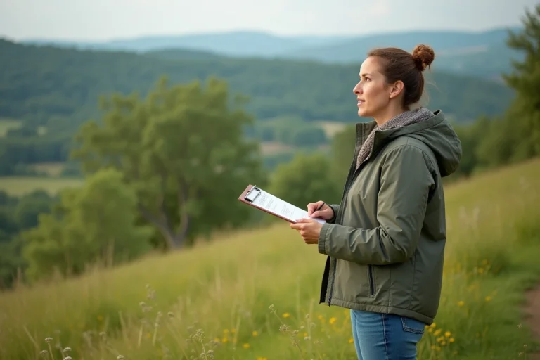 Femme en plein air dans un pré verdoyant